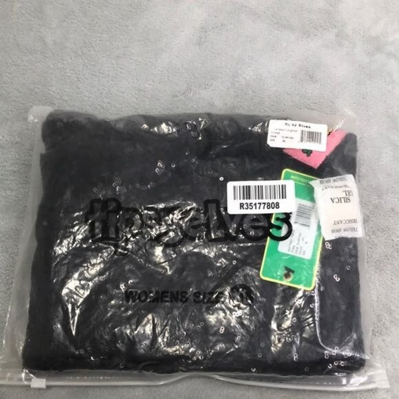 Tipsy Elves Black Sequined Leggings New in package Size XL - Picture 1 of 6